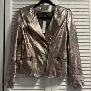 White House Black Market Mettalic Jacket NWT